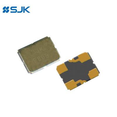 Yüksek frekanslı SMD 2520 SAW Filtresi 1568MHz Amplituda Düşük Kayıplı Görme Bileşeni için